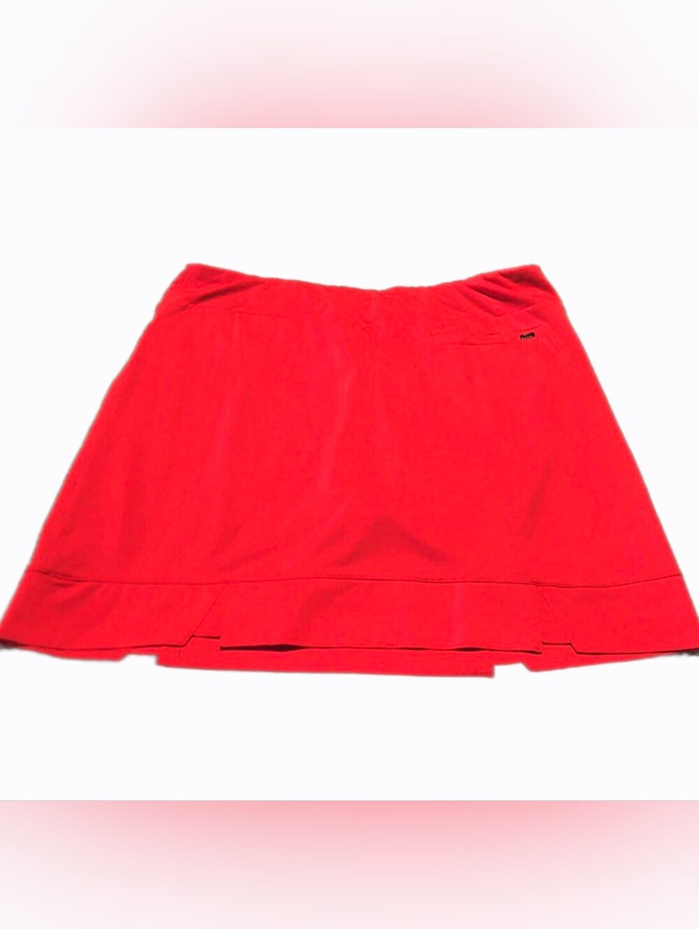 Tail White Label skort w/attached shorties.  Bright neon pink-peach. Large. EUC!
